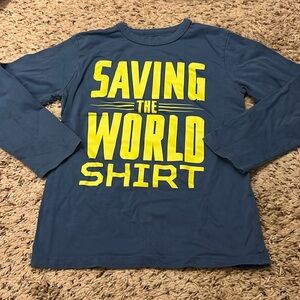 3/$10 Boys The Children’s Place Long Sleeve Graphic Design Shirt Size S 5/6 Blue